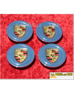 Set of 4 Porsche Metal Chrome Center Caps